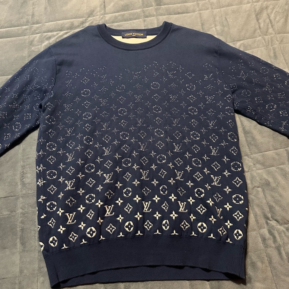Louis Vuitton Dark Blue Monogram Crewneck Sweater